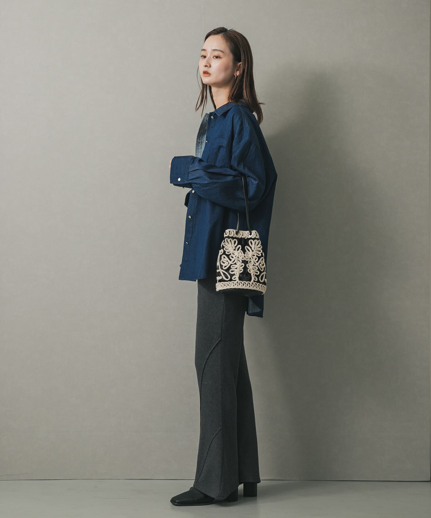 SENSE OF PLACE by URBAN RESEARCH「コードシシュウベロアバッグ」|ハンドバッグ|