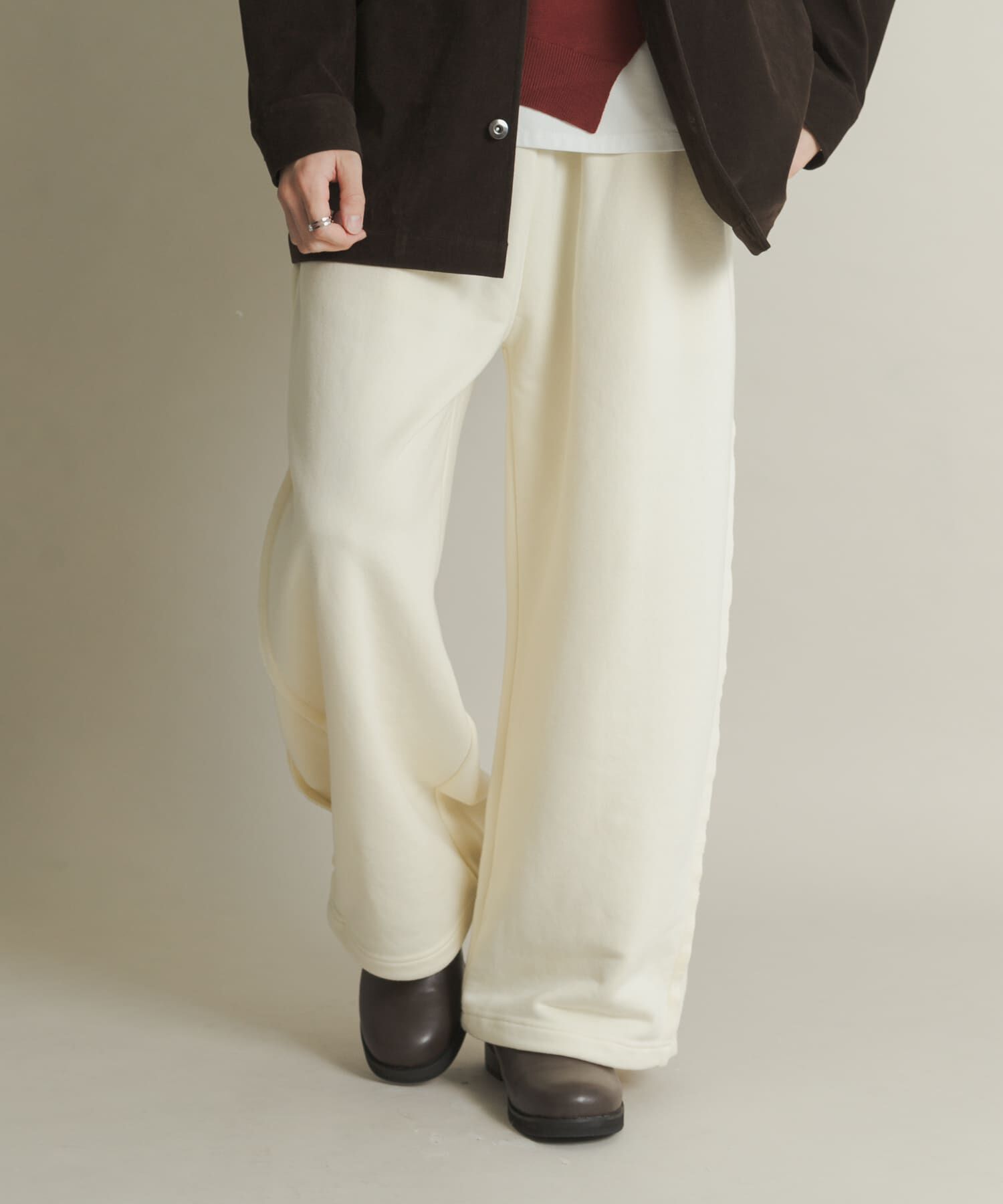 SENSE OF PLACE by URBAN RESEARCH「スウェットタックワイドパンツ」|その他|アイボリー