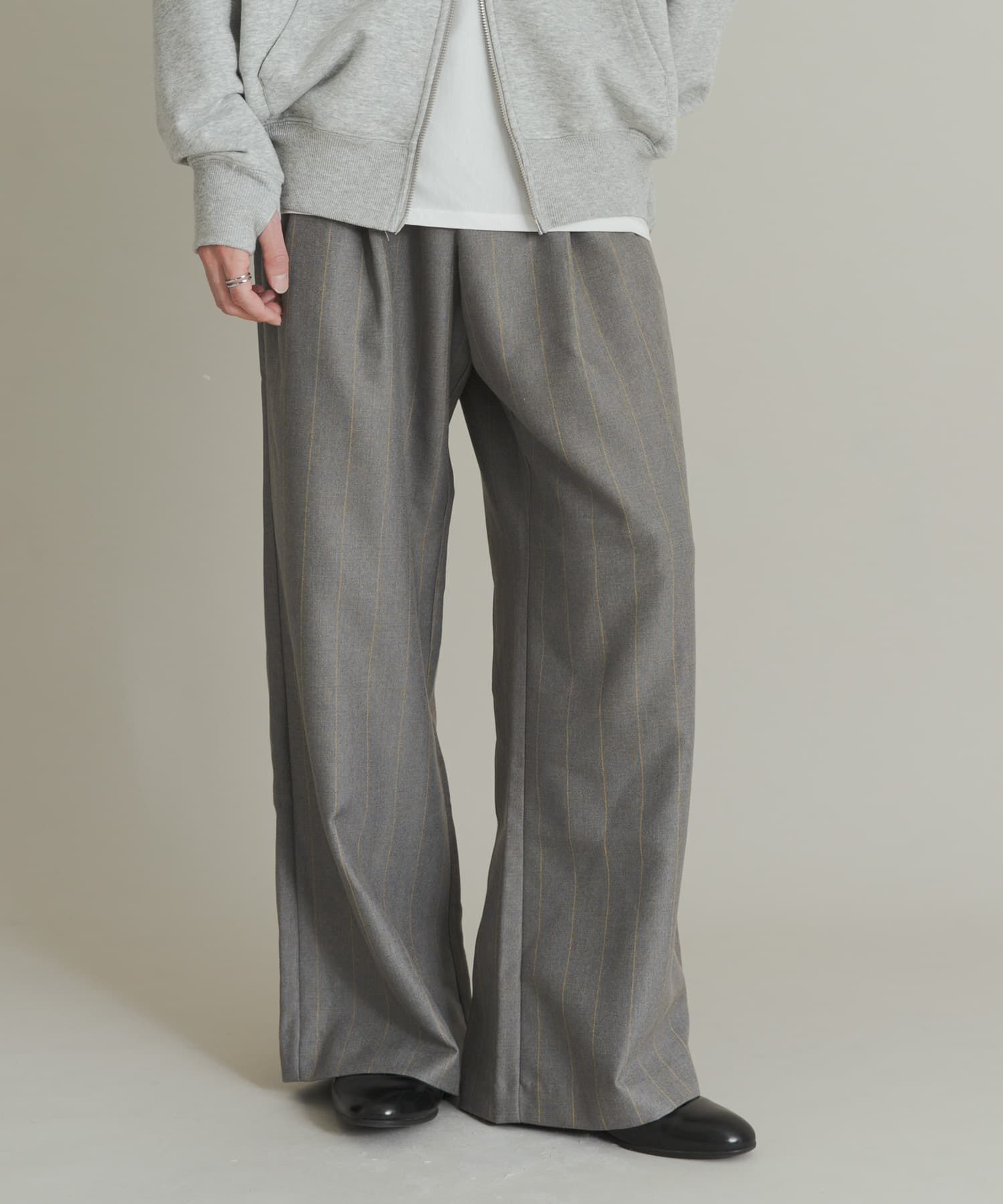 SENSE OF PLACE by URBAN RESEARCH「ウールタッチストライプワイドフレアパンツ」|その他|