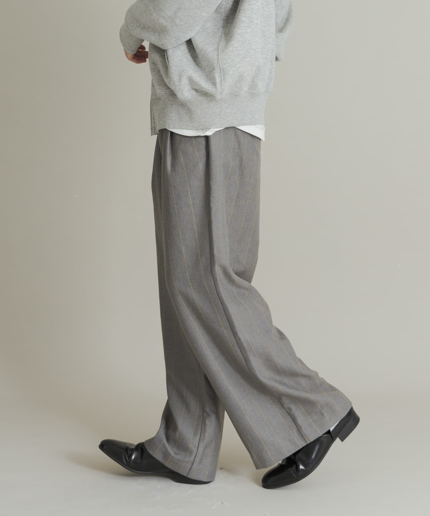 SENSE OF PLACE by URBAN RESEARCH「ウールタッチストライプワイドフレアパンツ」|その他|