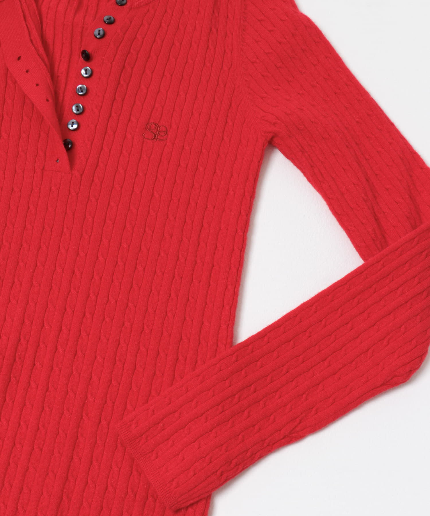 SENSE OF PLACE by URBAN RESEARCH「『洗濯可』シシュウヘンリーネックミニケーブルセーター」|ニット・セーター|