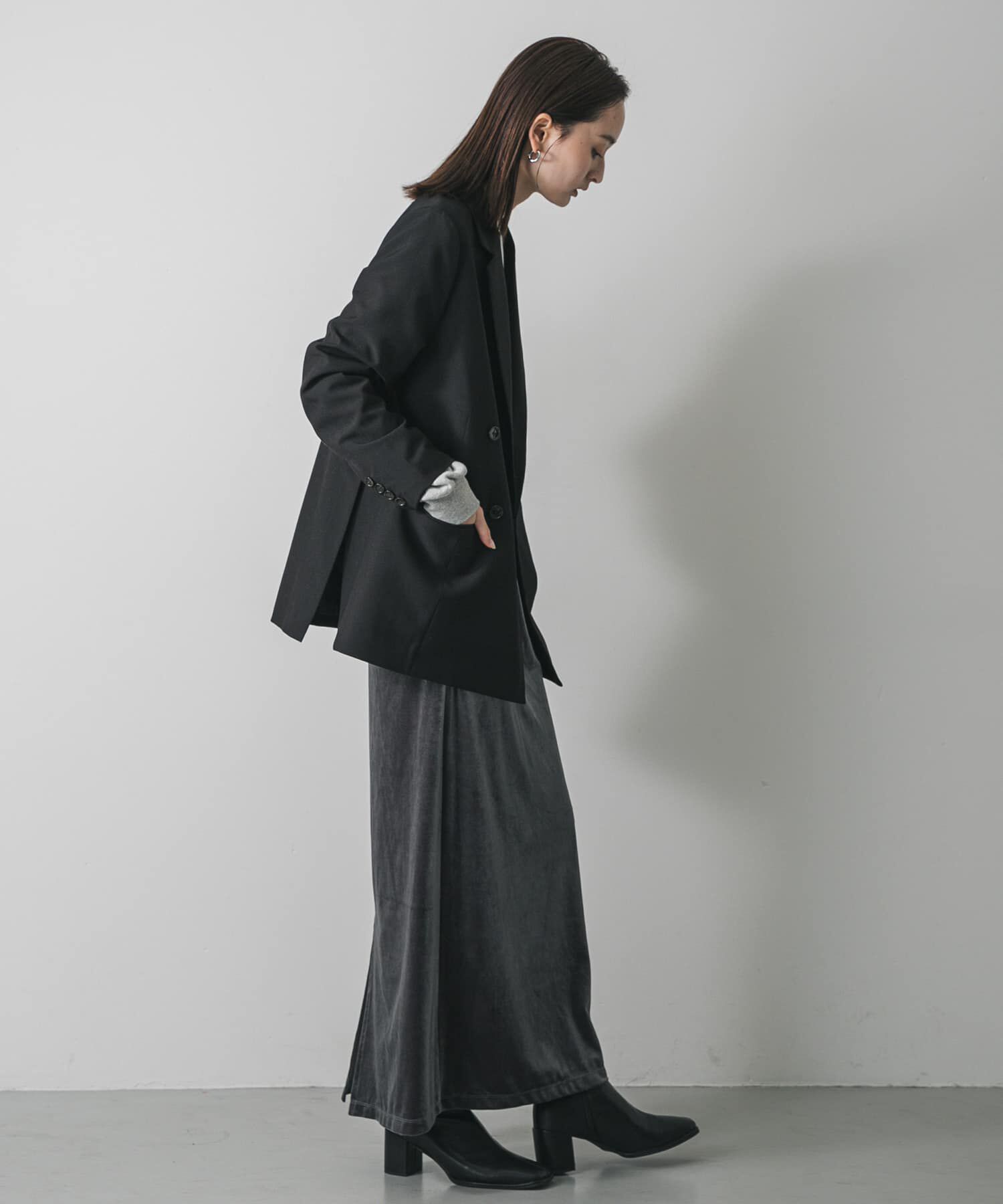 SENSE OF PLACE by URBAN RESEARCH「『TALLサイズ/WEB限定』ベロアナロースカート」|スカート|