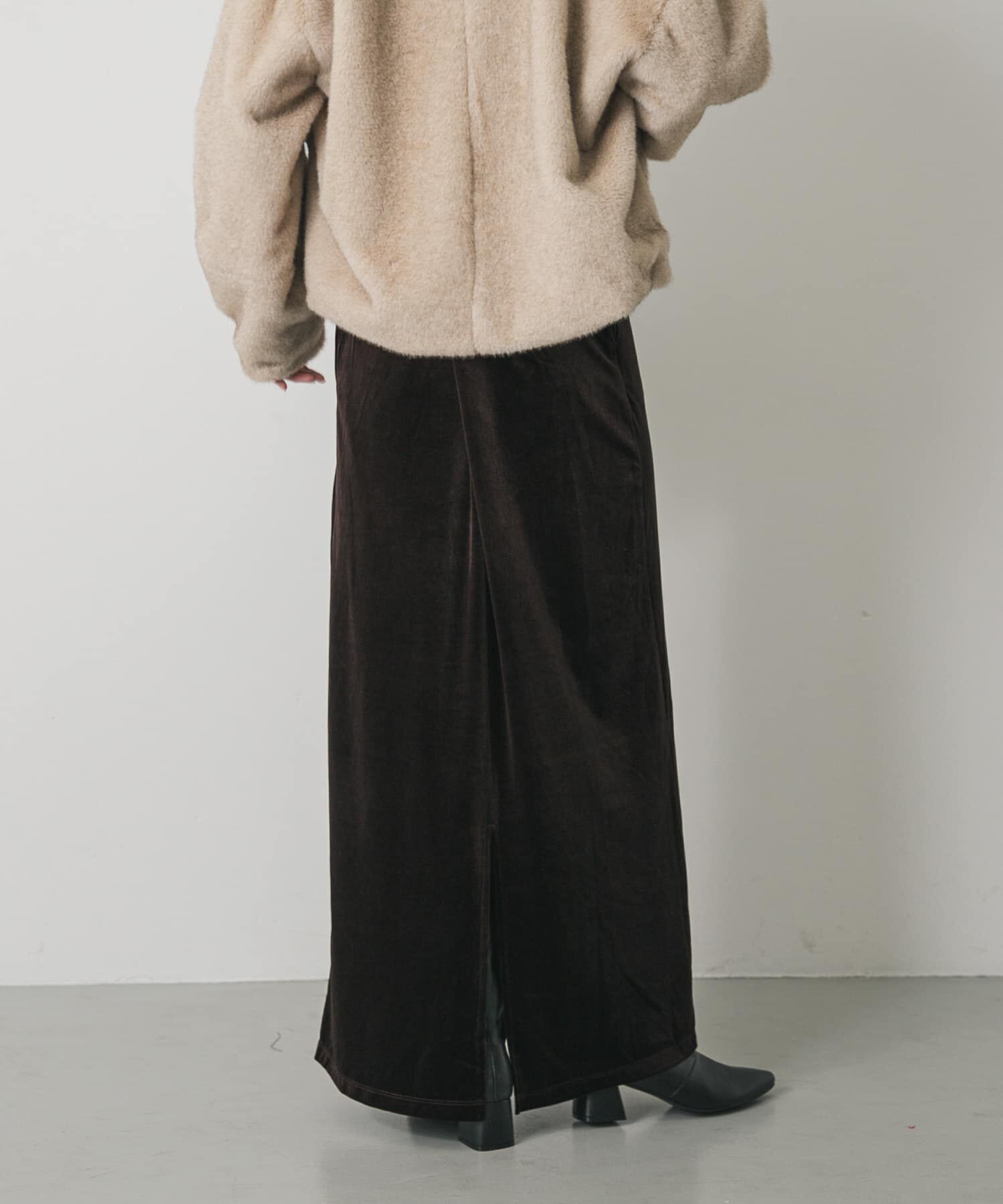 SENSE OF PLACE by URBAN RESEARCH「『TALLサイズ/WEB限定』ベロアナロースカート」|スカート|