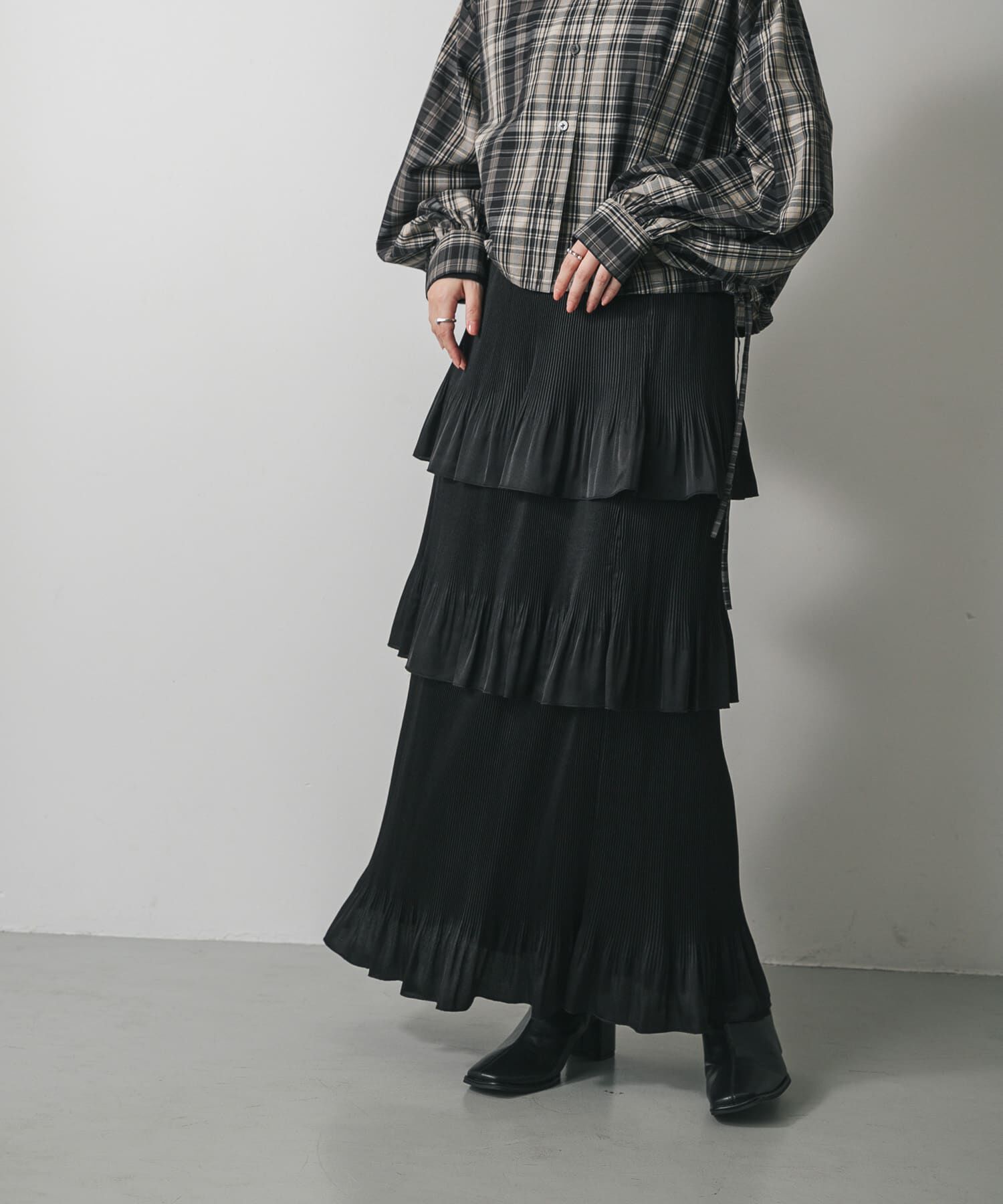 SENSE OF PLACE by URBAN RESEARCH「ティアードプリーツスカート」|スカート|