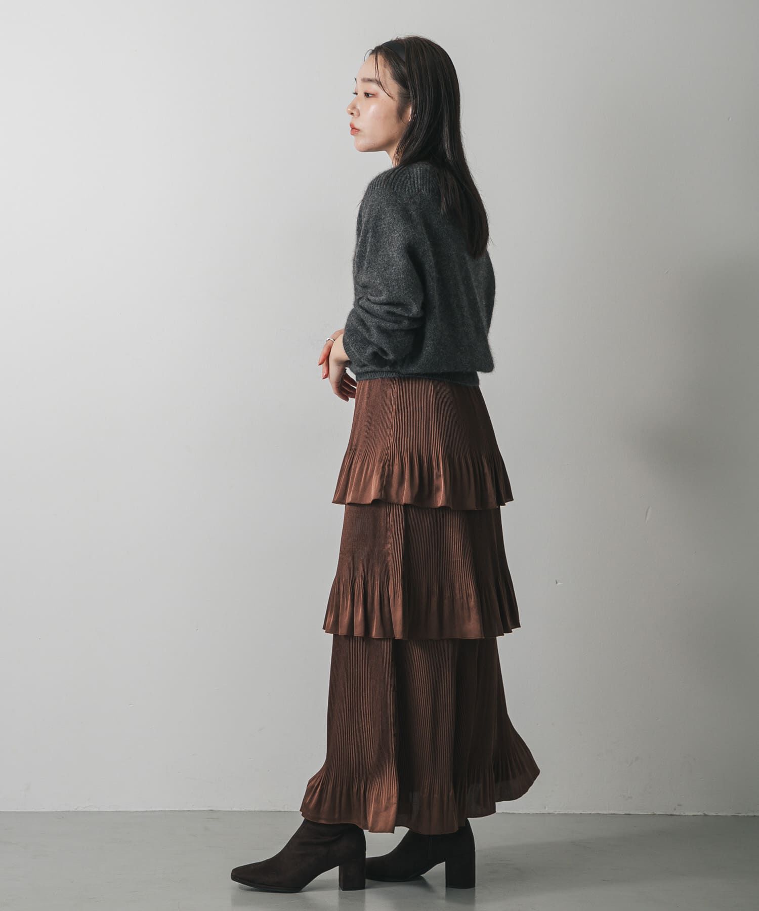 SENSE OF PLACE by URBAN RESEARCH「ティアードプリーツスカート」|スカート|