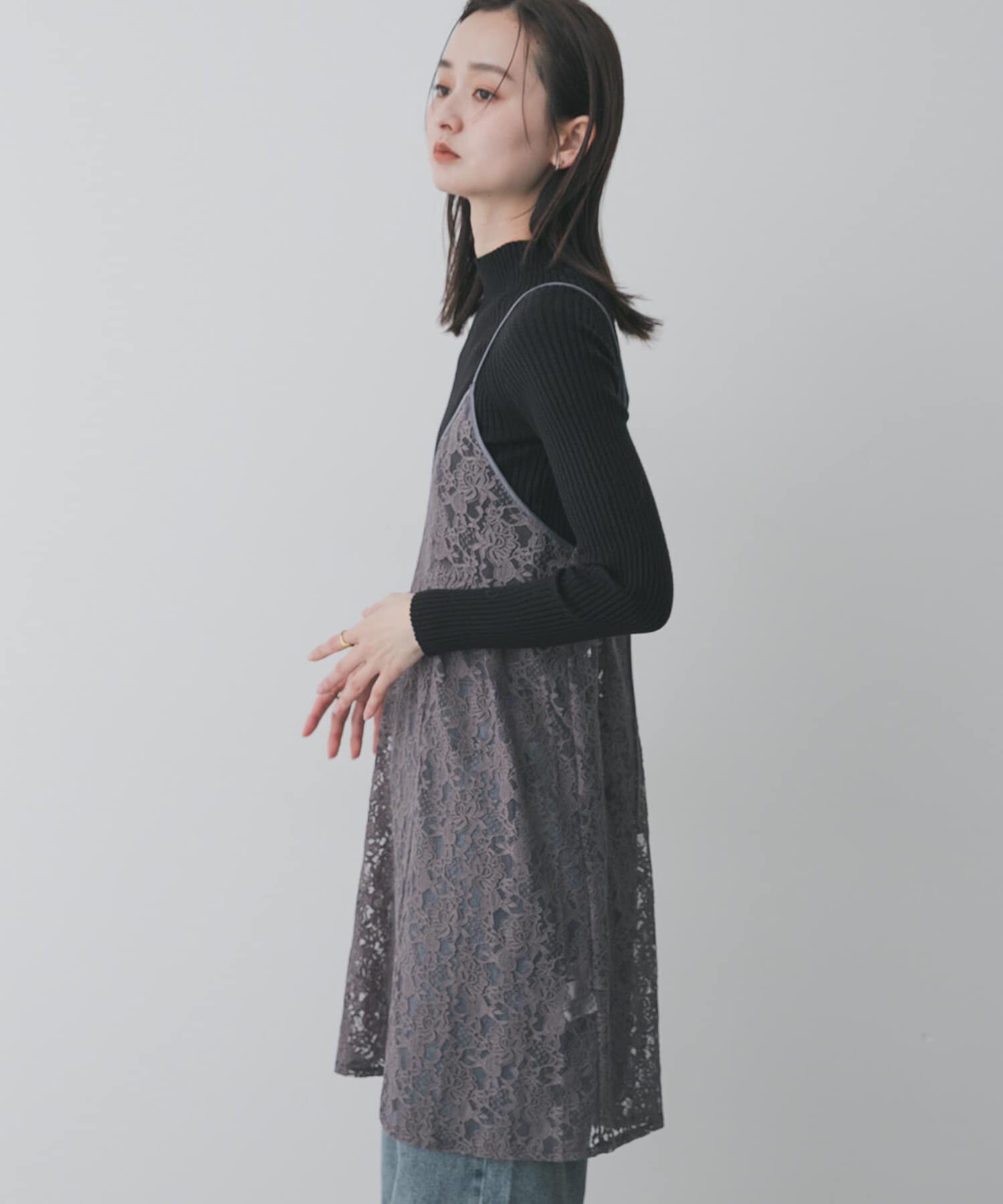 SENSE OF PLACE by URBAN RESEARCH「レースキャミチュニック」|キャミソール|