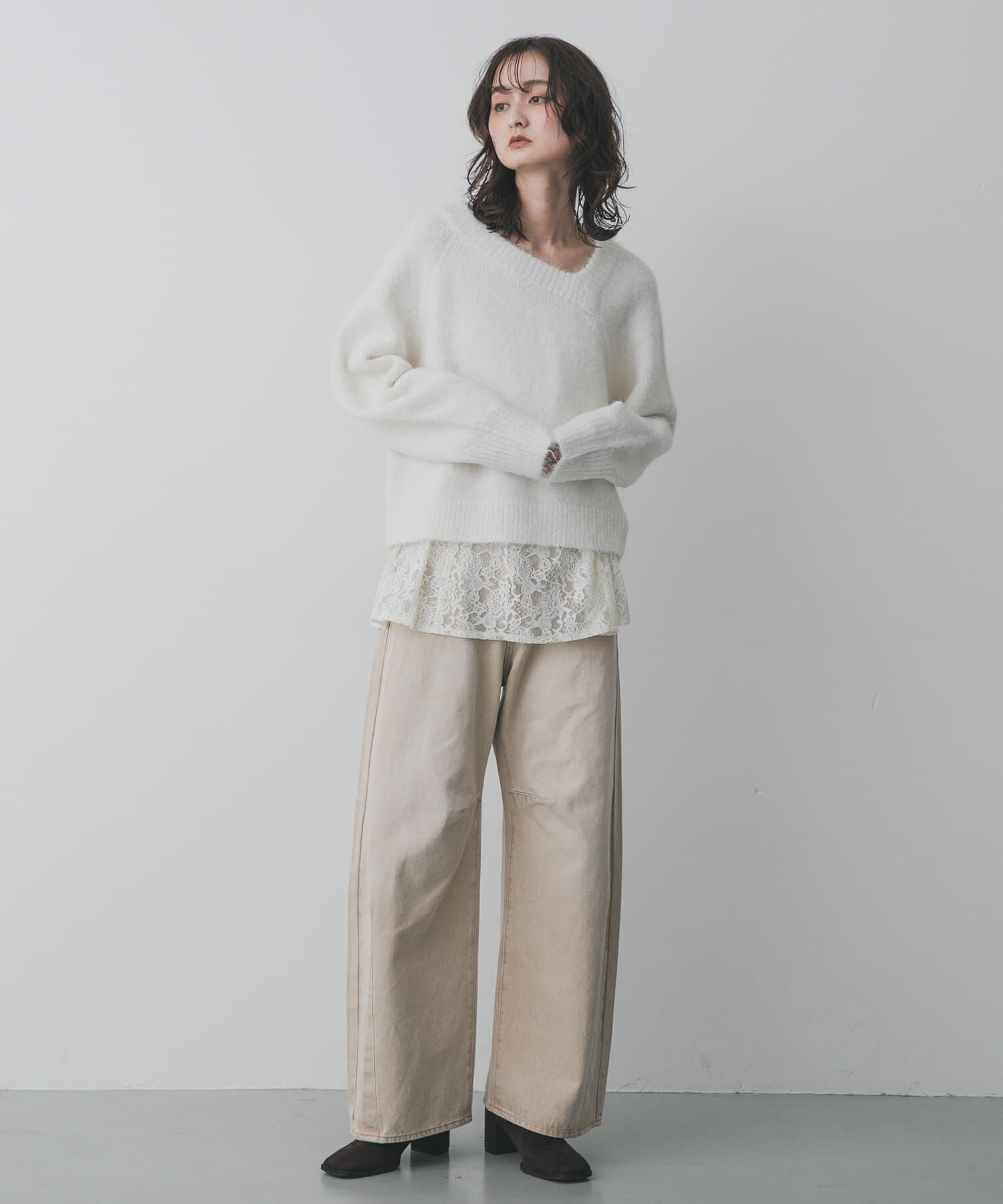 SENSE OF PLACE by URBAN RESEARCH「アシメネックニット」|ニット・セーター|