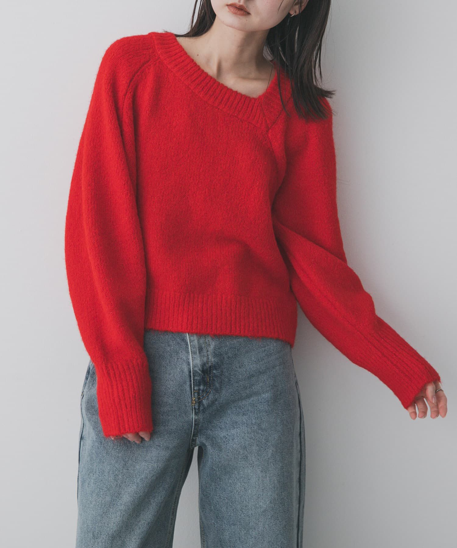 SENSE OF PLACE by URBAN RESEARCH「アシメネックニット」|ニット・セーター|