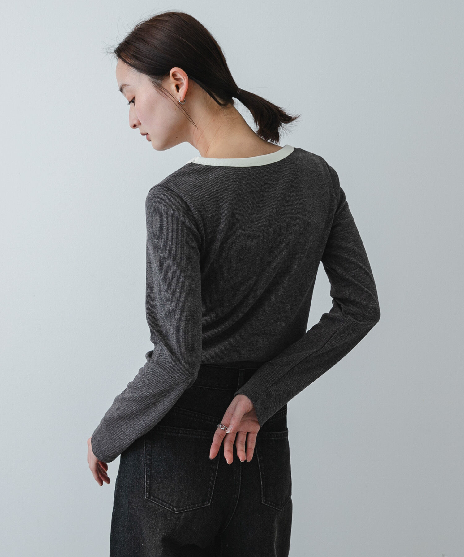 SENSE OF PLACE by URBAN RESEARCH「ラウンドネックリブTシャツ」|Tシャツ・カットソー|