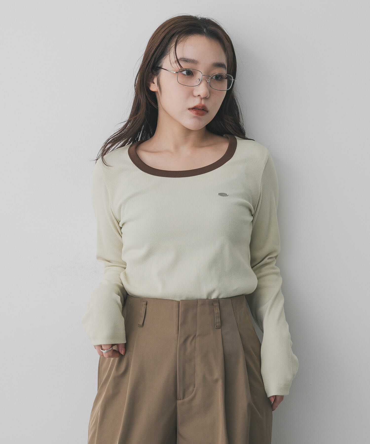 SENSE OF PLACE by URBAN RESEARCH「ラウンドネックリブTシャツ」|Tシャツ・カットソー|