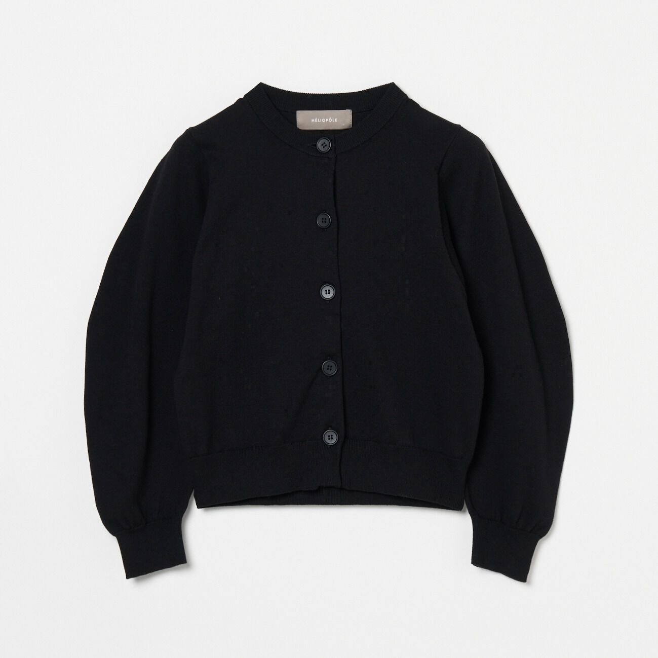 HELIOPOLE「HELIOPOLE BANANA SLEEVE KNIT CARDIGAN」|ニット・セーター|ブラック
