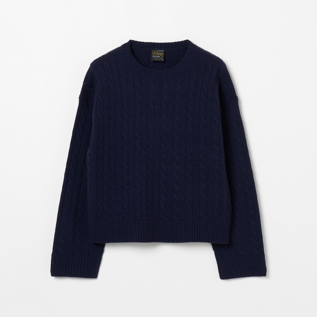  「Letroyes CABLE CREW NECK KNIT」|ニット・セーター|ネイビー