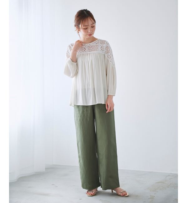 le.coeur blanc「レーヨン麻イージーパンツ」|その他|