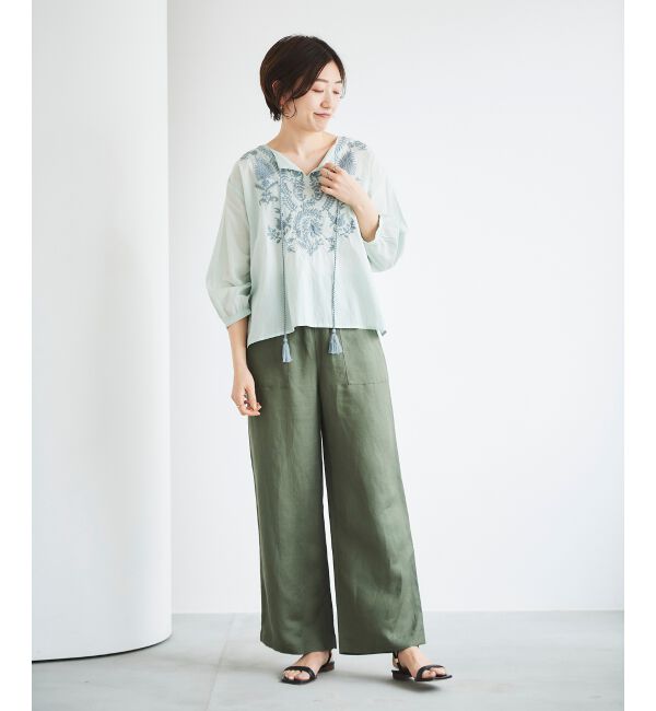 le.coeur blanc「レーヨン麻イージーパンツ」|その他|