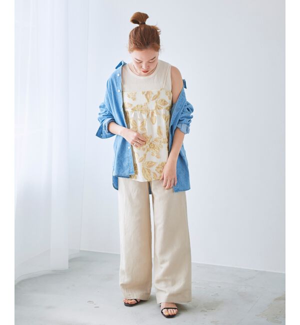 le.coeur blanc「レーヨン麻イージーパンツ」|その他|