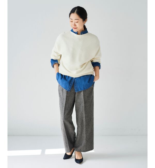 le.coeur blanc「タックワイドセンタープレスパンツ」|その他|