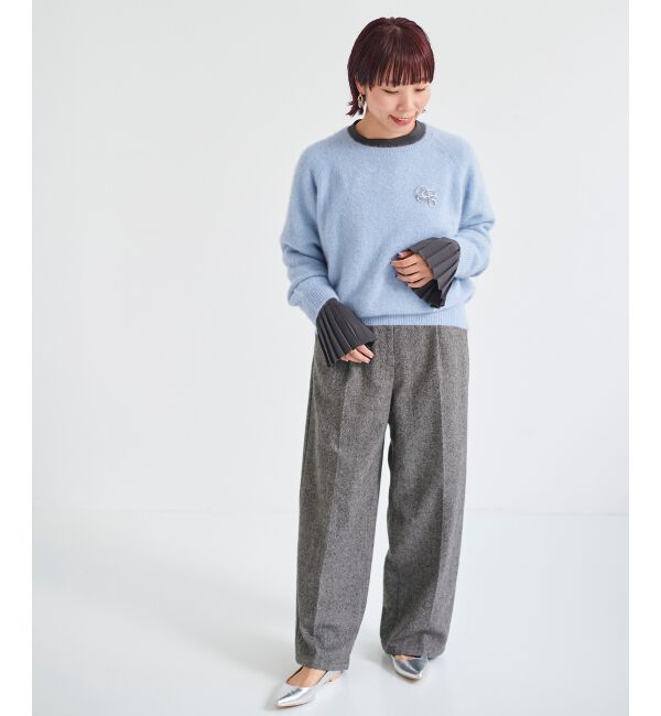 le.coeur blanc「タックワイドセンタープレスパンツ」|その他|