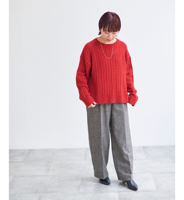 le.coeur blanc「タックワイドセンタープレスパンツ」|その他|