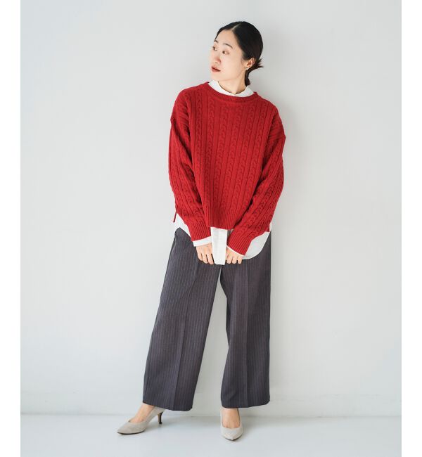 le.coeur blanc「タックワイドセンタープレスパンツ」|その他|