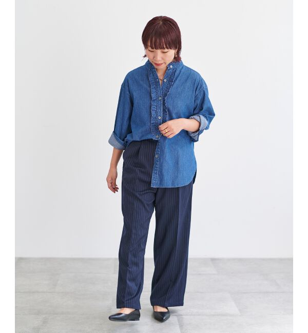 le.coeur blanc「タックワイドセンタープレスパンツ」|その他|