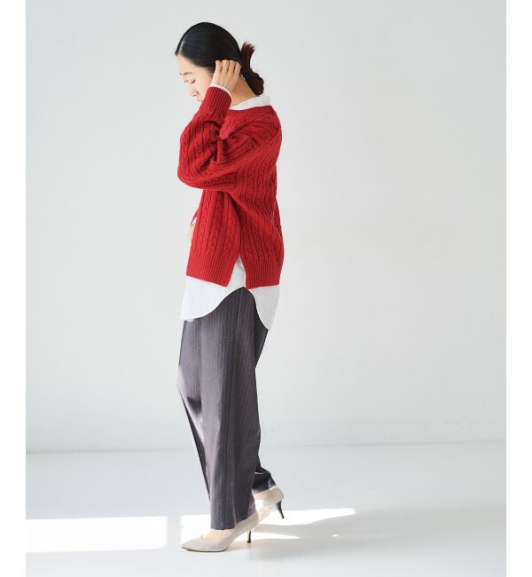 le.coeur blanc「タックワイドセンタープレスパンツ」|その他|