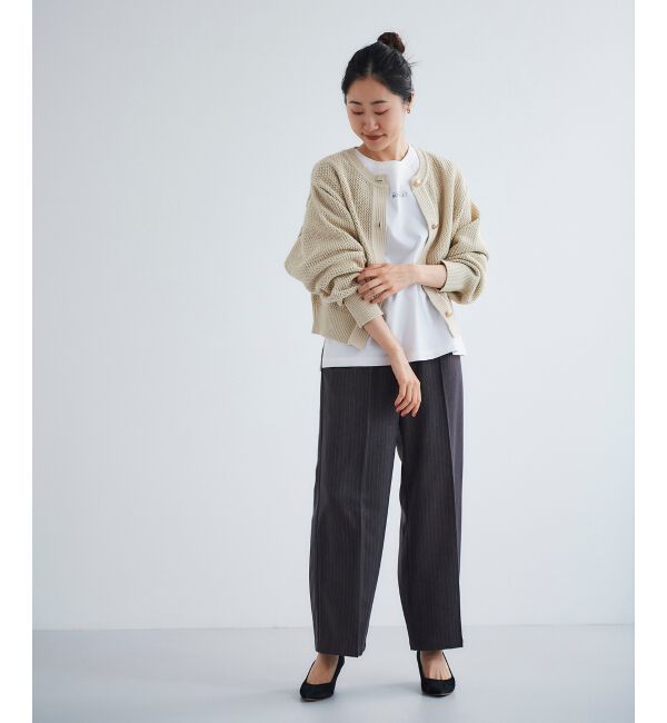 le.coeur blanc「タックワイドセンタープレスパンツ」|その他|