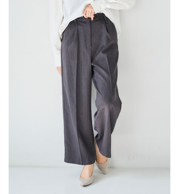 le.coeur blanc「タックワイドセンタープレスパンツ」|その他|