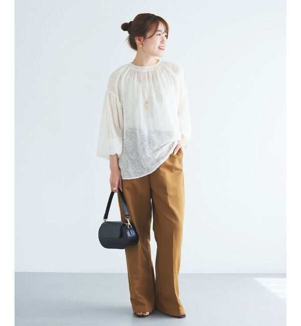 le.coeur blanc「Perle Peche ジャガードイージーパンツ」|その他|