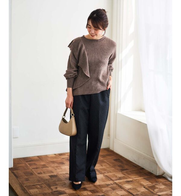 le.coeur blanc「Perle Peche ジャガードイージーパンツ」|その他|