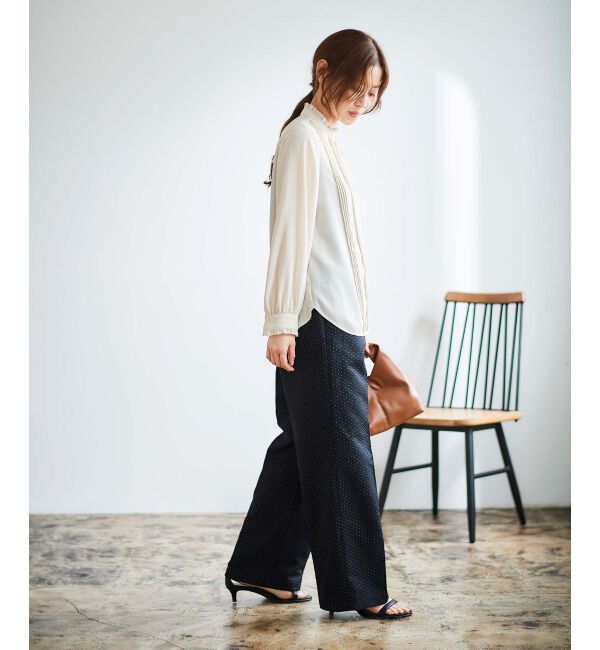 le.coeur blanc「Perle Peche ジャガードイージーパンツ」|その他|
