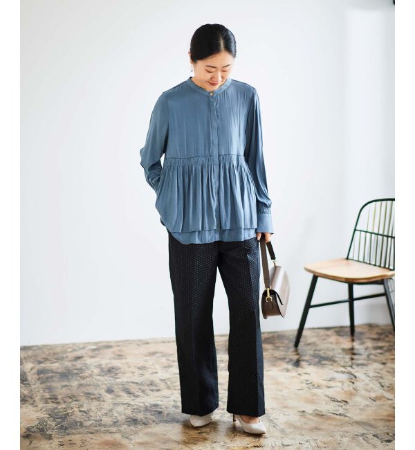 le.coeur blanc「Perle Peche ジャガードイージーパンツ」|その他|