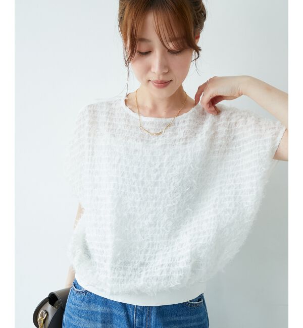  「シアーフリンジフレンチスリーブブラウス」|シャツ・ブラウス|