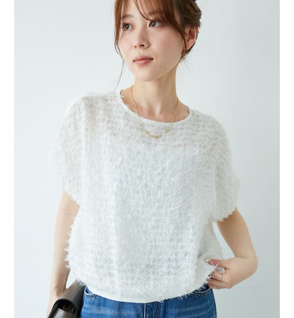  「シアーフリンジフレンチスリーブブラウス」|シャツ・ブラウス|