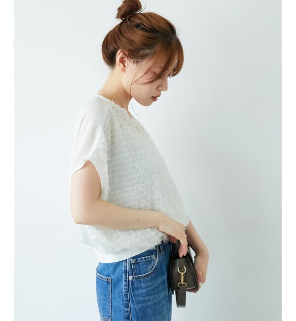  「シアーフリンジフレンチスリーブブラウス」|シャツ・ブラウス|