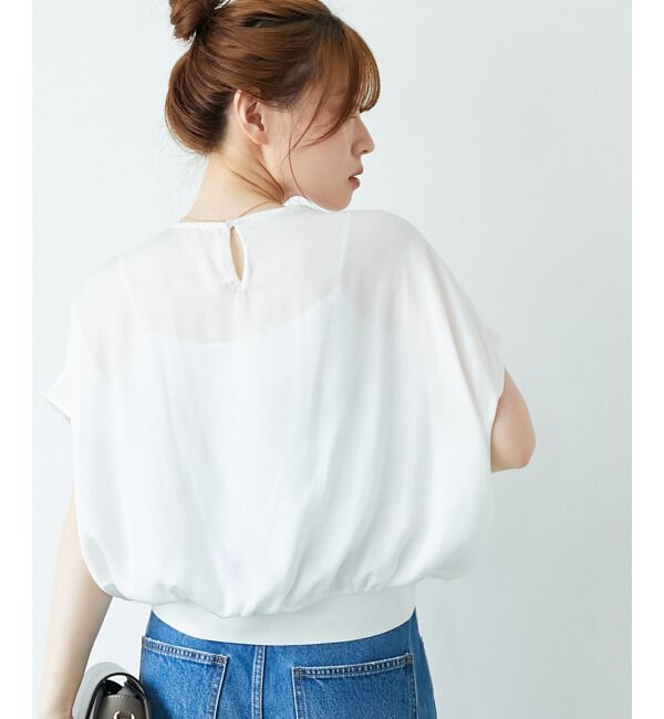  「シアーフリンジフレンチスリーブブラウス」|シャツ・ブラウス|