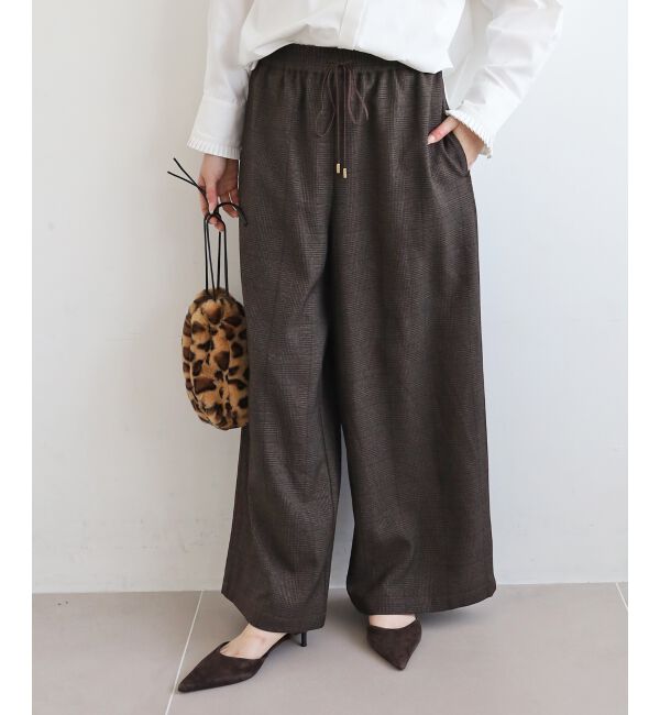  「グレンチェックイージーワイドパンツ」|その他|