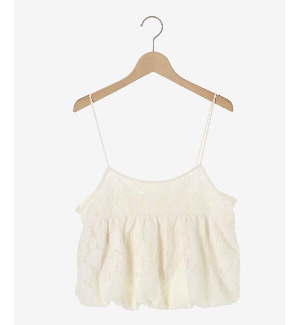  「《WEB限定アイテム》起毛レースバルーンキャミ」|キャミソール|