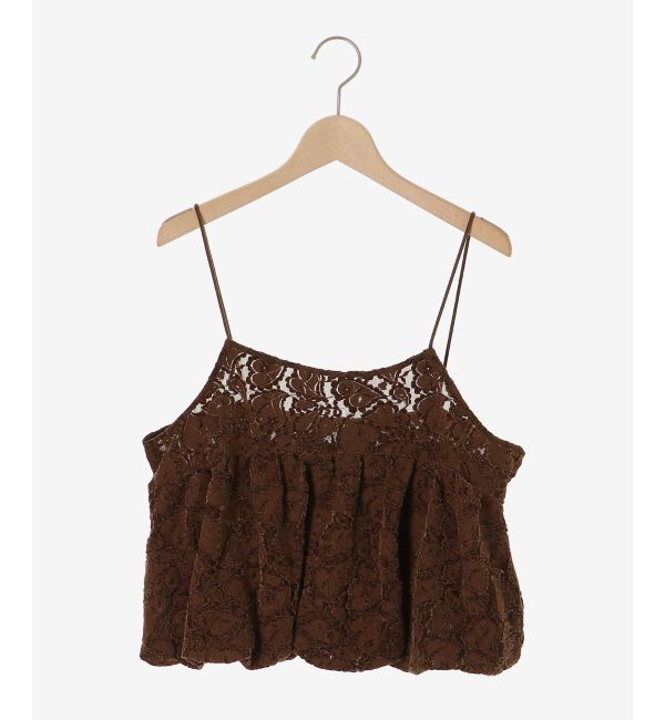  「《WEB限定アイテム》起毛レースバルーンキャミ」|キャミソール|