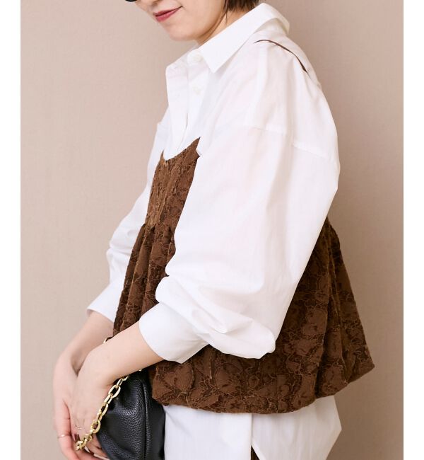  「《WEB限定アイテム》起毛レースバルーンキャミ」|キャミソール|