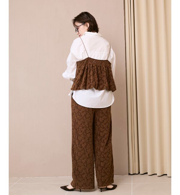  「《WEB限定アイテム》起毛レースバルーンキャミ」|キャミソール|