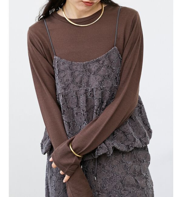  「《WEB限定アイテム》起毛レースバルーンキャミ」|キャミソール|