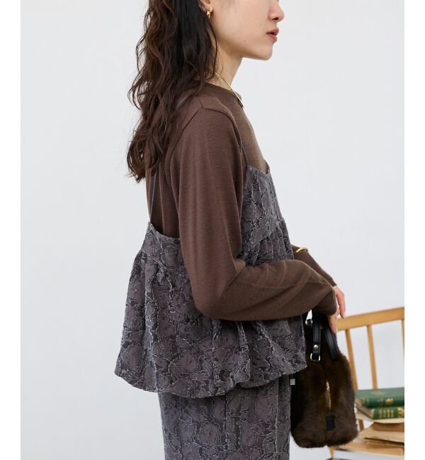  「《WEB限定アイテム》起毛レースバルーンキャミ」|キャミソール|