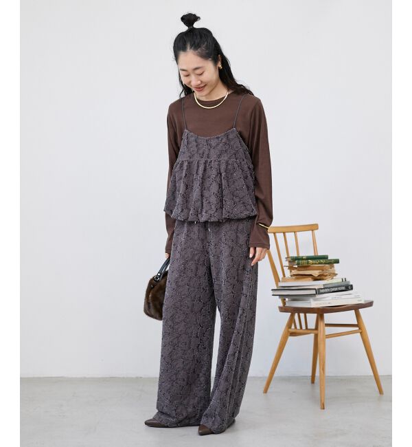  「《WEB限定アイテム》起毛レースバルーンキャミ」|キャミソール|