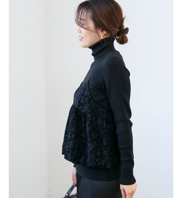  「《WEB限定アイテム》起毛レースバルーンキャミ」|キャミソール|