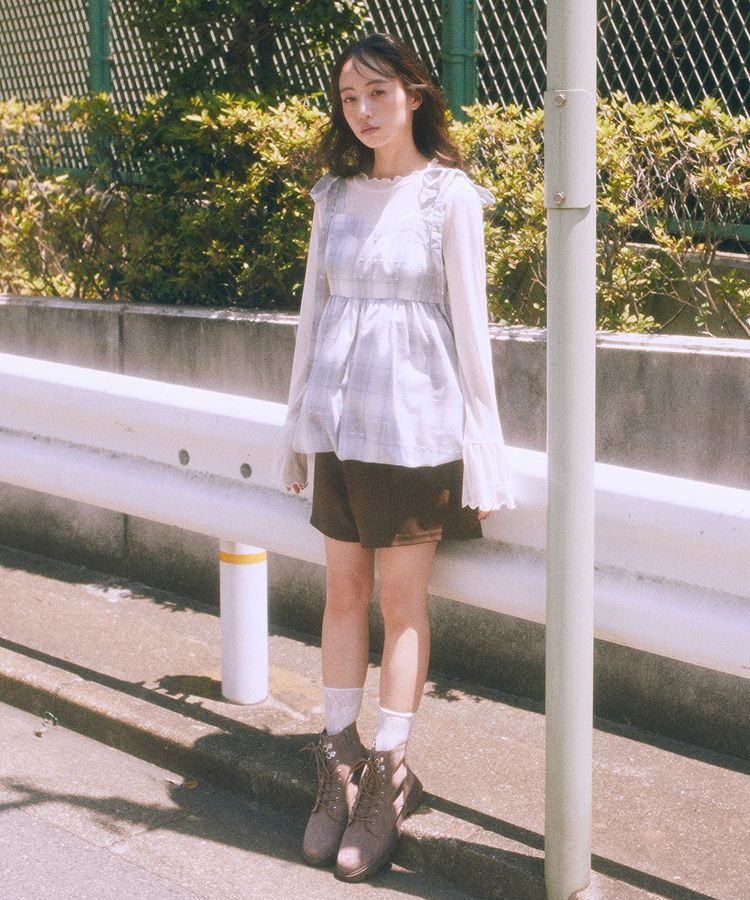 earth music&ecology「ベルト付きタブデザインショートパンツ」|その他|