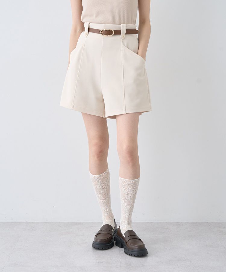 earth music&ecology「ベルト付きタブデザインショートパンツ」|その他|