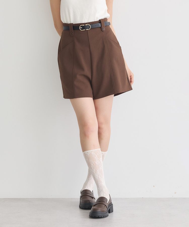 earth music&ecology「ベルト付きタブデザインショートパンツ」|その他|