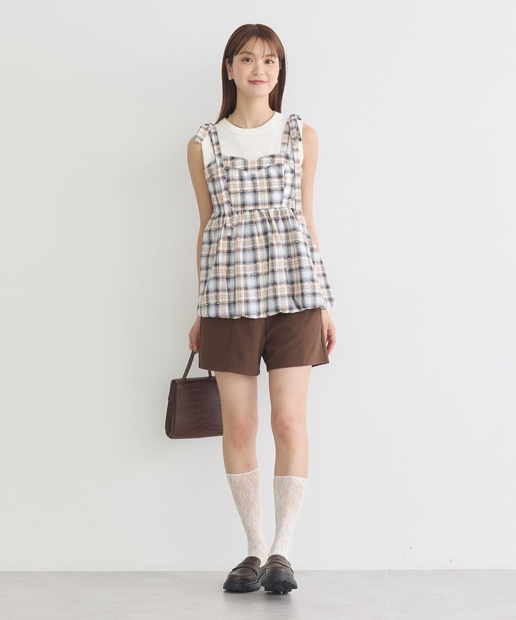 earth music&ecology「ベルト付きタブデザインショートパンツ」|その他|