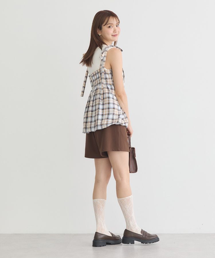 earth music&ecology「ベルト付きタブデザインショートパンツ」|その他|