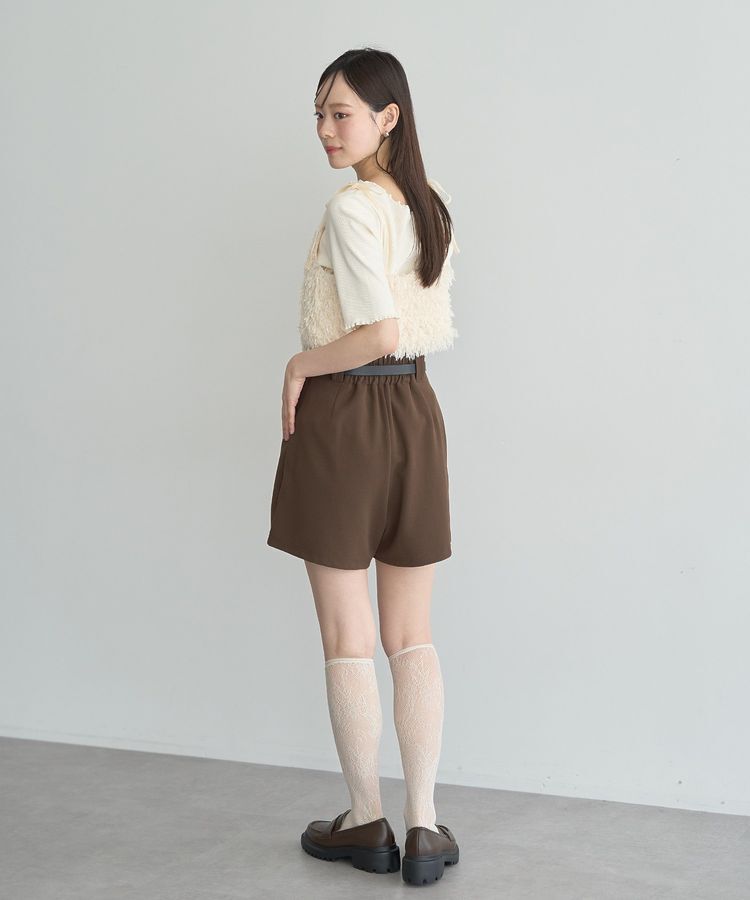 earth music&ecology「ベルト付きタブデザインショートパンツ」|その他|